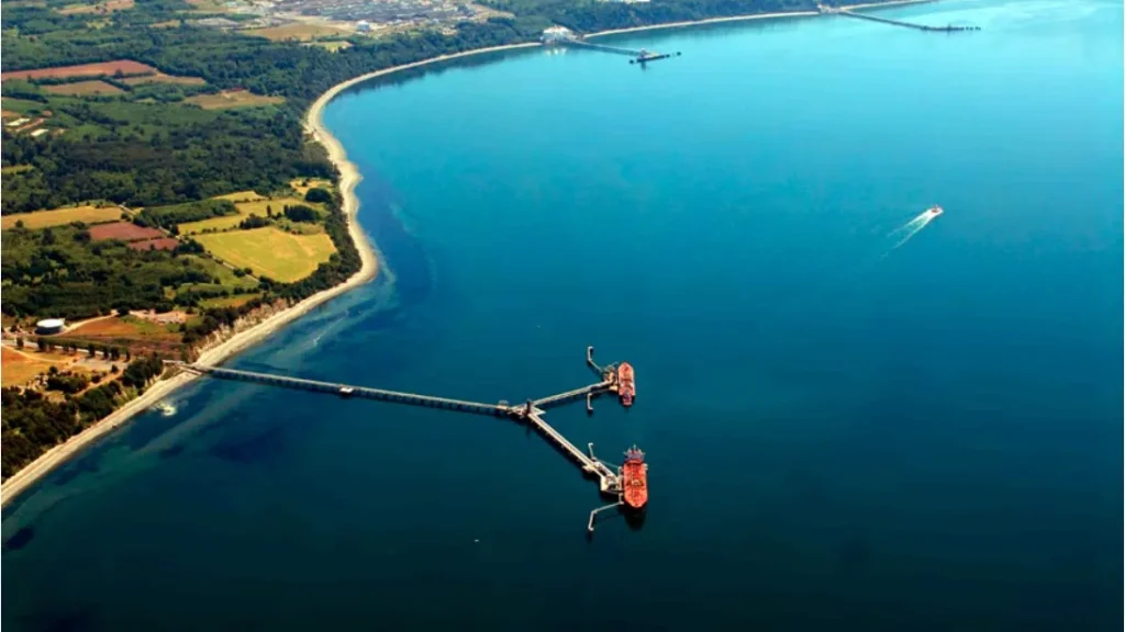 2013 Aerial View of BP Cherry Point Dock (NOAA photo)