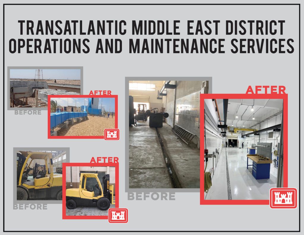 before and after photo collage of maintenance work