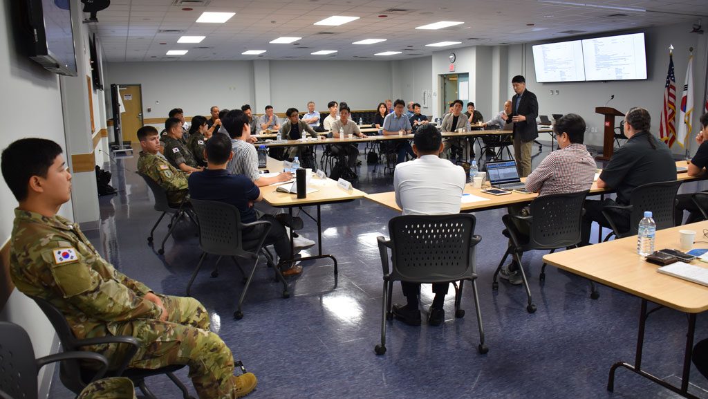 The U.S. Army Corps of Engineers – Far East District (USACE – FED) and Ministry of National Defense-Defense Installations Agency (MND-DIA) hosted a joint symposium from July 2 -3, 2025, at FED’s headquarters on Camp Humphreys, South Korea. (U.S. Army photo by Rachel Napolitan)