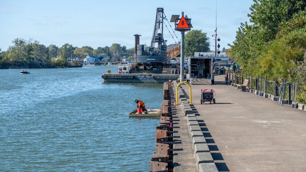The Buffalo District is making repairs to Huron Harbor's West Pier to ensure visitors and members of the community continue to have this great place to walk and enjoy the waterfront, Huron, Ohio, Oct. 5, 2025.