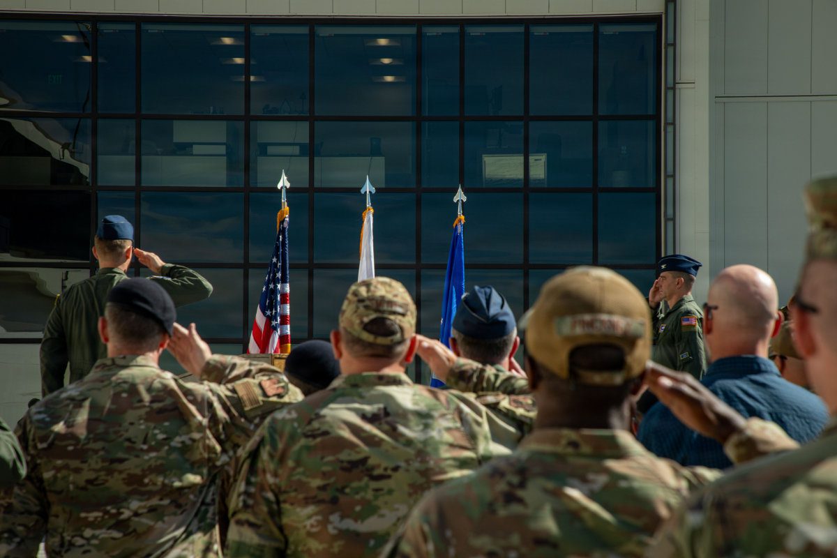 Exterior view of the newly constructed Helicopter and Tactical Response Force facility at F.E. Warren AFB.