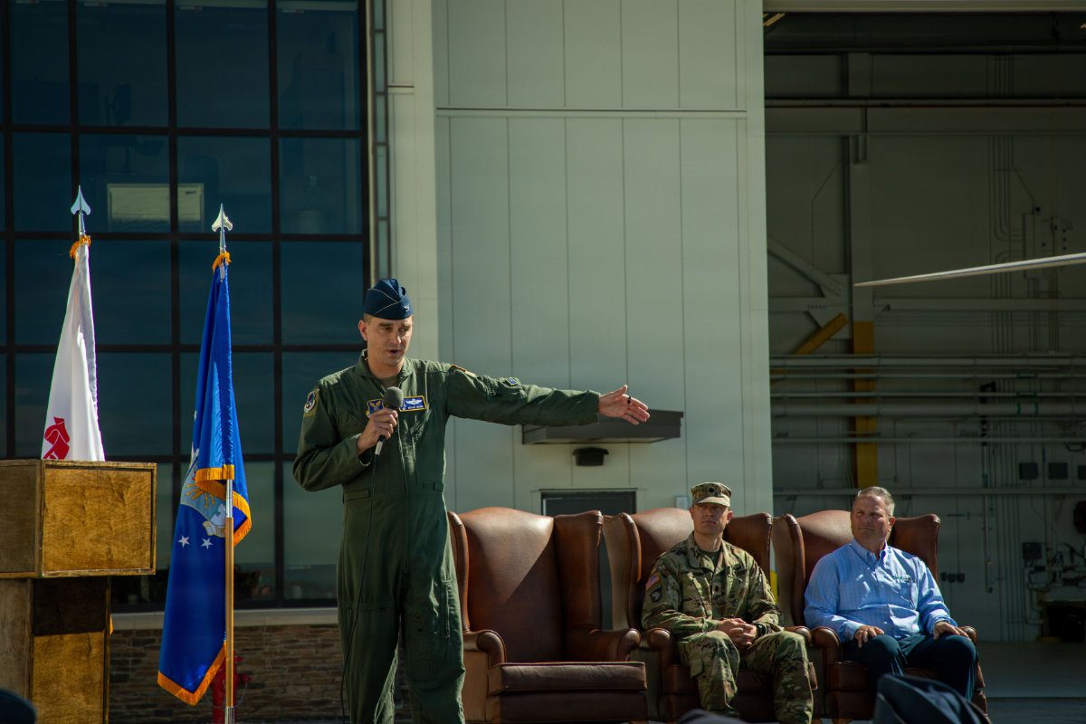 USACE project engineers and Air Force personnel inside the completed facility.