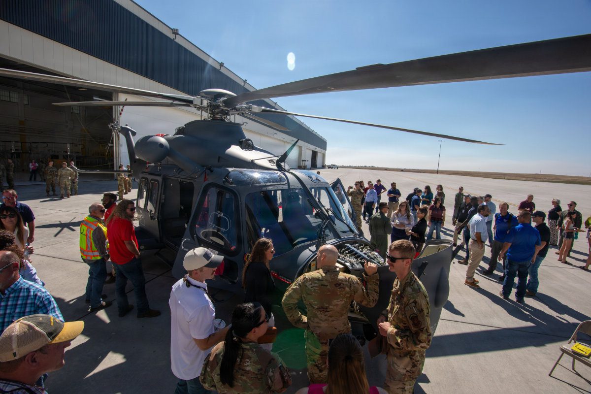 Military and USACE leadership cut the ribbon for the new Tactical Response Force building at F.E. Warren AFB.